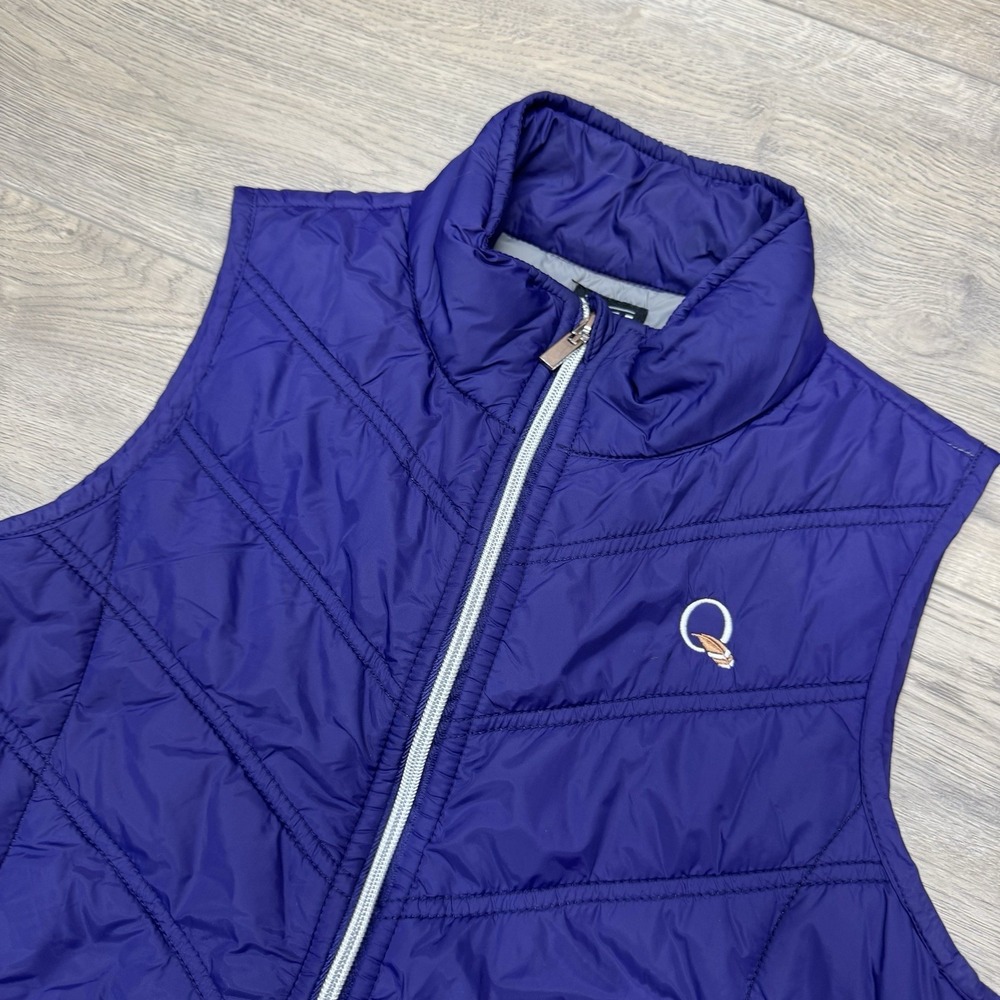 Quail Hollow Kate Lord Purple Puffer Style Golf Vest Women's Sz S